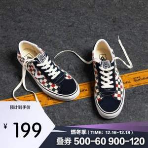 VANS 范斯 男女棋盘格系带帆布鞋