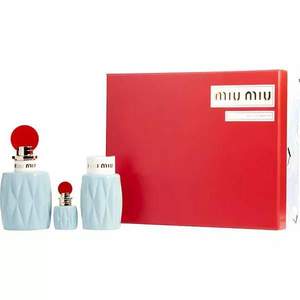 MIUMIU 同名女士香氛套裝（香水100ml+身體乳100ml+DELUXE MINI 7ml）$78.39