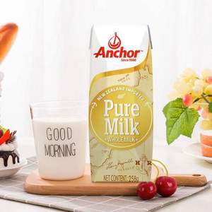 Anchor 安佳 全脂早餐纯牛奶 258g*24盒