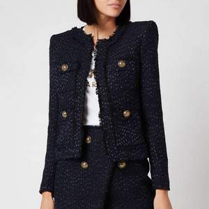 法国高端时装品牌，Balmain 巴尔曼 2020秋冬新款 羊毛斜纹粗花呢女式短款外套