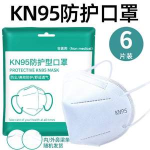 PISSA KN95防护型口罩 6片装