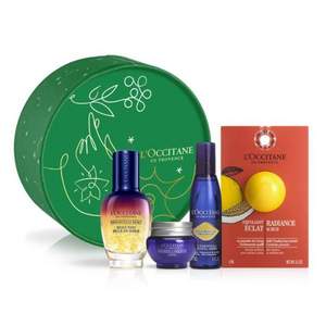 L'OCCITANE 歐舒丹 蠟菊面部護膚套裝（星光瓶30ml+水30ml+霜8ml+磨砂膏6ml）€55.85