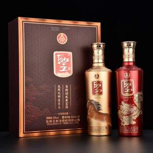 Plus會(huì)員，宜賓五糧液生產(chǎn) 聖酒 52度濃香型白酒500mL*2瓶龍馬精神禮盒裝*3件
