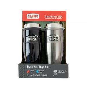 Thermos 膳魔师 Stainless King帝王系列 SK1005 真空不锈钢旅行保温杯 470ml*2个套装