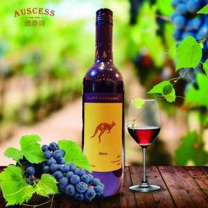 Happy kangaroo 快樂袋鼠 西拉子干紅葡萄酒 750ml *5件
