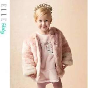 A类品质，Elle baby 2020年冬季新款洋气小香风棉服外套 