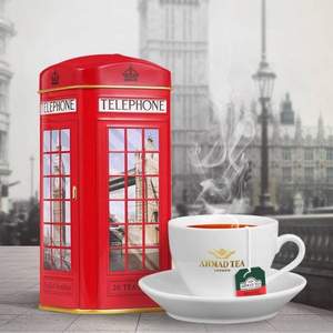 AHMAD TEA 英国亚曼 伦敦风情系列 电话亭存钱罐早餐红茶 2g*20包*3件+赠马克杯 