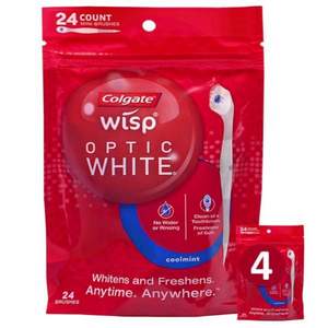 Colgate 高露洁 wisp 光感白 迷你爆珠2合1牙刷24支*4袋