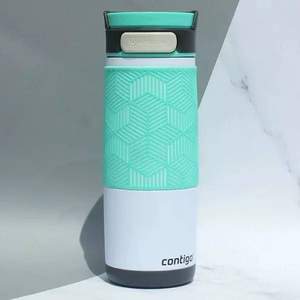 Contigo 康迪克 72339 单手开启 双层不锈钢保温杯480ml 极地白色