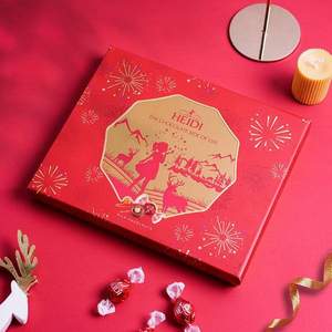 罗马尼亚 HEIDI 赫蒂 巧克力球新年礼盒装 24粒240g 赠礼袋+贺卡