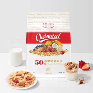 欧扎克 50%水果即食脆麦片 750g 