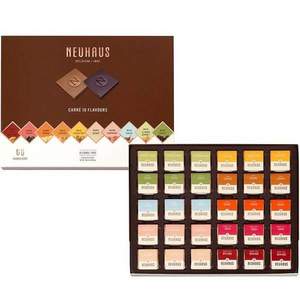 比利时皇家御用巧克力，Neuhaus 诺好事 什锦薄片巧克力礼盒300g（60块 10口味）