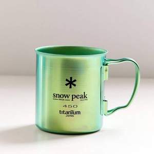 日本顶级户外品牌，Snow Peak 雪峰  可堆叠钛金属单层马克杯450mL