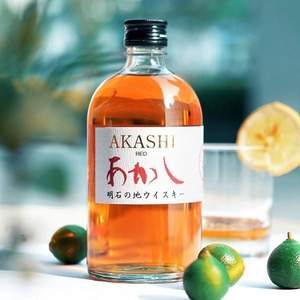 日本原瓶进口，Akashi 明石 40度 红标威士忌500mL 赠闻香杯2个