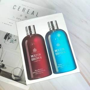 销量第一，Molton Brown 摩顿布朗 鸡蛋花+纯正玫瑰沐浴露套装 300ml*2瓶