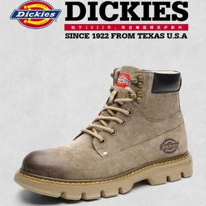 Dickies 帝客 工装靴系列男女款猪皮系带马丁靴（35-45码）