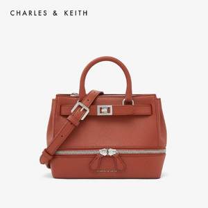 CHARLES＆KEITH 金属扣饰手提单肩包 CK2-31190004