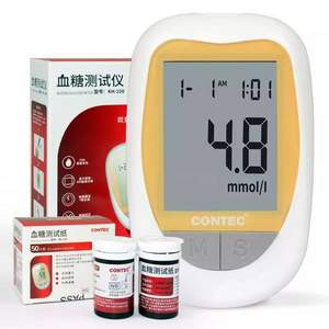 Contec 康泰 KH-100 血糖测试仪 含50支试纸+50支采血针