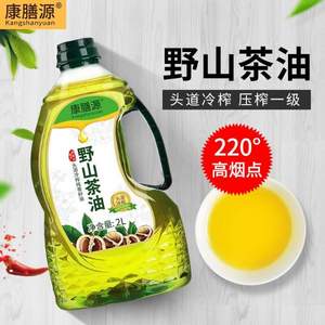 PLUS会员，康膳源 头道冷榨纯野山茶油 2L 