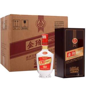 五粮液股份公司 金珀 52度浓香型白酒 500ml*6瓶  送五粮精酿 45度100ml