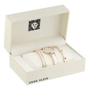 Anne Klein 安妮·克莱因 AK/3296BKST 女士时尚手表手镯套装