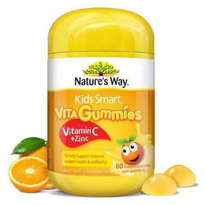 Plus会员，Nature's Way 澳萃维 佳思敏 Kids Smart 儿童维生素C+锌软糖60粒*3件