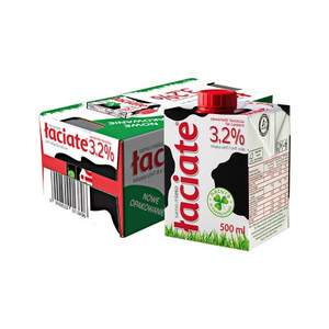 波兰进口，Laciate 全脂3.2%纯牛奶 500ml*8盒*2件