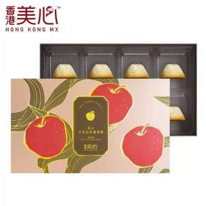 临期低价，香港美心 小雪山型苹果酥礼盒 208g