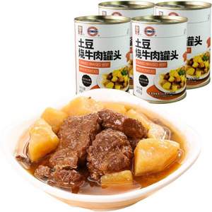 上海梅林 土豆烧牛肉即食罐头400g*4罐