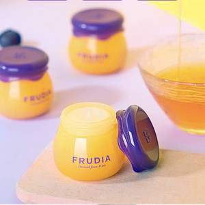 韓網(wǎng)Glowpick潤唇膏榜首，韓國進口 FRUDIA 馥露迪雅 藍莓蜂蜜保濕唇膏 小蜜罐 10g*2件