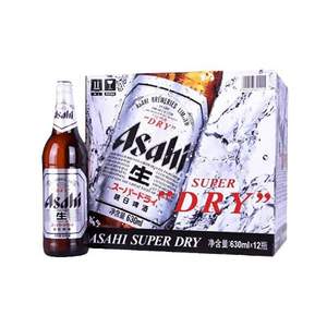 Asahi 朝日 超爽啤酒玻璃瓶装 630ml*12瓶*3件