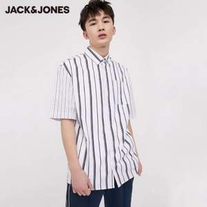 Jack Jones 杰克琼斯 男士条纹短袖衬衫 2色