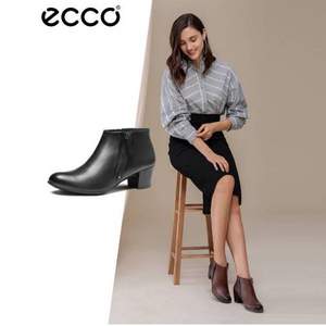 ECCO 爱步 Shape M35 女士侧拉链牛皮踝靴 型塑摩登 273093