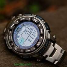 Casio 卡西歐 PRW-2500T-7CR 鈦合金登山表 (6局電波/太陽能/鈦合金/潮汐月相) 