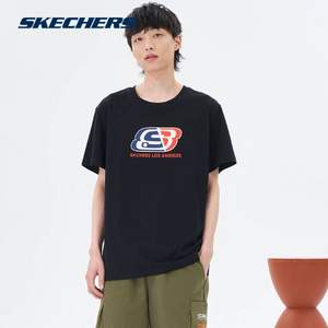 Skechers 斯凯奇 2021春夏新品 男女同款针织纯棉短袖T恤 L121U173 11色