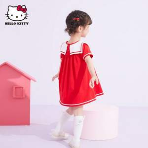 Hello Kitty 2021  夏装新款女童海军风连衣裙（73~120码） 3色