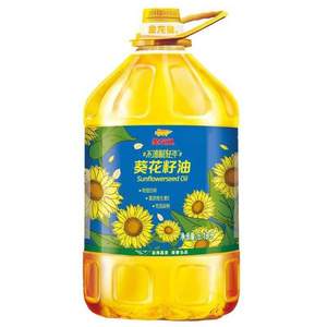 金龙鱼 物理压榨葵花籽油 6.18L*2件+凑单品