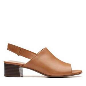 多碼，Clarks 其樂 Elisa Lyndsey 女士包腳粗跟涼鞋