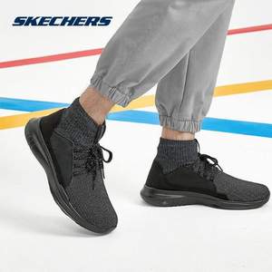 Skechers 斯凯奇 21年春季新款 男子袜套系带休闲运动鞋 54363