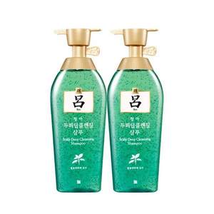 韩国RYOE 茉莉 绿吕 止痒控油去屑洗发水500mL*2瓶