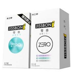 <span>限22点前！</span>Jissbon 杰士邦  零感超薄三合一18只+赠沁润6只*3件