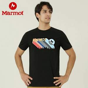 Marmot 土拨鼠 男士印花圆领短袖T恤 11款