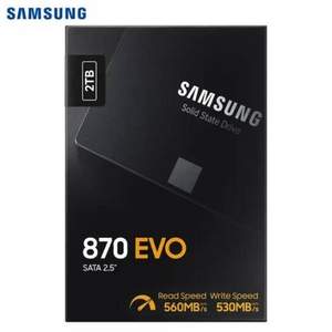 <span>降260元白菜！</span>SAMSUNG 三星 870 EVO SATA3.0 2.5英寸SSD固态硬盘 2TB