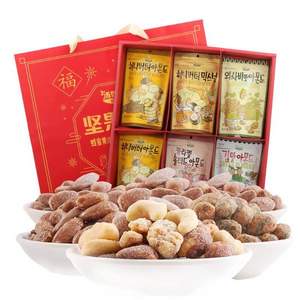 韓國(guó)進(jìn)口，湯姆農(nóng)場(chǎng) 蜂蜜黃油巴旦木扁桃仁堅(jiān)果大禮包 470g