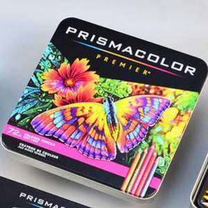 美国Sanford旗下，Prismacolor 霹雳马 3599 Premier软芯彩色铅笔 72色铁盒装