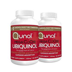 心血管保健，Qunol 酋诺 超级泛醇 还原型辅酶100mg*60粒*2瓶