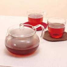 Hario 好璃奥 CHJMN-70T 带不锈钢滤网 丸型耐热玻璃茶壶 700mL