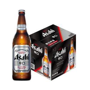 Asahi 朝日 超爽啤酒玻璃瓶装 630ml*12瓶+凑单品