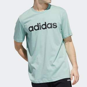 2021春季新款，adidas NEO 阿迪达斯 男子Logo针织纯棉短袖运动T恤
