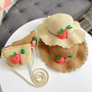 卷糖果 女宝宝夏季薄款可爱遮阳帽+包包  多款